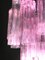 Lámpara de araña Tronchi rosa de cristal de Murano de Toni Zuccheri para Venini, años 70, Imagen 15