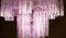 Pink Tronchi Pair of Murano Glass Chandelier by Toni Zuccheri for Venini, 1970s 5