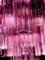 Lámpara de araña Tronchi rosa de cristal de Murano de Toni Zuccheri para Venini, años 70, Imagen 14