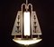 Art Deco Chrome and Murano Glass Chandelier by Pietro Chiesa for Fontana Arte, Image 5