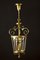 Lámpara colgante o farol italiano Art Déco de latón, años 40, Imagen 4