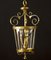 Lámpara colgante o farol italiano Art Déco de latón, años 40, Imagen 3