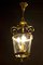 Lámpara colgante o farol italiano Art Déco de latón, años 40, Imagen 12