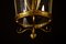 Lámpara colgante o farol italiano Art Déco de latón, años 40, Imagen 8