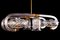 Art Deco Brass Mounted Murano Glass Chandelier by Ercole Barovier, 1940 2