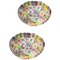 Mehrfarbige Blumenkorb Hängelampe aus Muranoglas, 2er Set 1