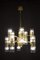 Lampadario o lanterna in cristallo e ottone di Gaetano Sciolari, anni '60, Immagine 3