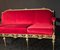 Mid-Century Italian Brass and Red Velvet Living Room Set, 1950 9