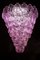 Large Pink Shell Murano Glass Chandelier, 1980, Image 3