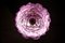 Lámpara de araña grande de cristal de Murano rosa, 1980, Imagen 12