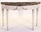 18th Century Italian Louis XVI Ivory-Painted Demilune Console Table 3