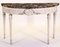 18th Century Italian Louis XVI Ivory-Painted Demilune Console Table, Image 3