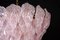 Lámpara de araña italiana de cristal de Murano rosa, años 70, Imagen 7