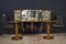 Tavolini Mid-Century con ripiano specchiato nero, Italia, 1950, set di 2, Immagine 4