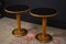 Mid-Century Italian Side Tables with Black Mirror Top, 1950, Set of 2 8
