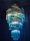 Blue Murano Prism Chandelier with Golden Frame, 1980 9