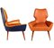 Mid-Century Modern Armchairs in the Style of Gio Ponti, 1950s, Set of 2 6