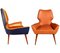 Mid-Century Modern Sessel von Gio Ponti, 1950er, 2er Set 6