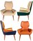 Mid-Century Modern Sessel von Gio Ponti, 1950er, 2er Set 4