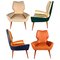 Fauteuils Mid-Century Modernes dans le Style de Gio Ponti, 1950s, Set de 2 1