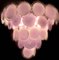 Pink Murano Glass Disc Chandelier, Italy, 1970s 2