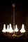 Lámpara de araña Mid-Century de latón y cristal de Murano, 1958, Imagen 9