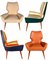 Mid-Century Modern Stühle im Stil von Gio Ponti, 1950er, 2er Set 5
