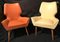 Mid-Century Modern Stühle im Stil von Gio Ponti, 1950er, 2er Set 6