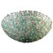 Aquamarine and Ice Murano Glass Flowers Basket Ceiling Light by Barovier & Toso, Image 1