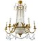 Empire Gilt Bronze and Cut Crystal Chandelier, 1815 1