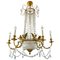 Empire Gilt Bronze and Cut Crystal Chandelier, 1815, Image 1