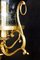 Mid-Century Italian Brass and Light Blue Murano Glass Lantern 7