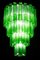 Mid-Century Green Murano Glass Tronchi 4-Tier Chandelier, 1960 4