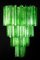 Mid-Century Green Murano Glass Tronchi 4-Tier Chandelier, 1960 6