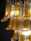 Large Vintage Italian Murano Chandelier with Amber Glass Petals, 1970s 6