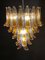 Large Vintage Italian Murano Chandelier with Amber Glass Petals, 1970s 11