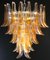 Large Vintage Italian Murano Chandelier with Amber Glass Petals, 1970s 2