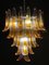 Large Vintage Italian Murano Chandelier with Amber Glass Petals, 1970s 4