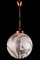 Liberty Engraved Glass Sphere Chandelier or Lantern, Italy, 1940 11