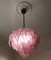 Lampadari in vetro di Murano rosa, Italia, anni '70, set di 2, Immagine 6