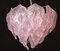 Lámparas de araña italianas de cristal de Murano rosa, años 70. Juego de 2, Imagen 13
