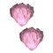 Lámparas de araña italianas de cristal de Murano rosa, años 70. Juego de 2, Imagen 1