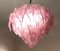 Lámparas de araña italianas de cristal de Murano rosa, años 70. Juego de 2, Imagen 3
