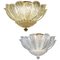 Italian Murano Glass Leave Flushmount or Ceiling Lights, Set of 2 1