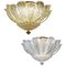 Italian Murano Glass Leave Flushmount or Ceiling Lights, Set of 2, Image 1