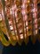 Lampada da soffitto curva in vetro di Murano rosa, anni '90, Immagine 17