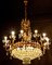 Crystal and Brass Chandelier, Italy, 1930s 4