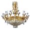 Crystal and Brass Chandelier, Italy, 1930s, Image 1