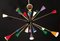 Mid-Century Italian Multi-Color Sputnik Chandelier from Stilnovo 7