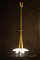 Lámpara de araña redonda de cristal y latón de Max Ingrand para Fontana Arte, años 40, Imagen 3